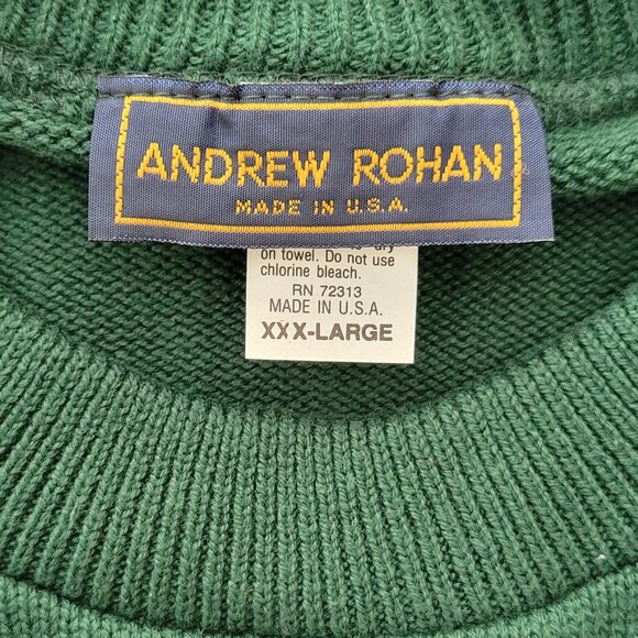 Vintage McDonald’s Crew Neck Sweater XXXL Green Cotton Logo USA Andrew Rohan NEW - Picture 11 of 12